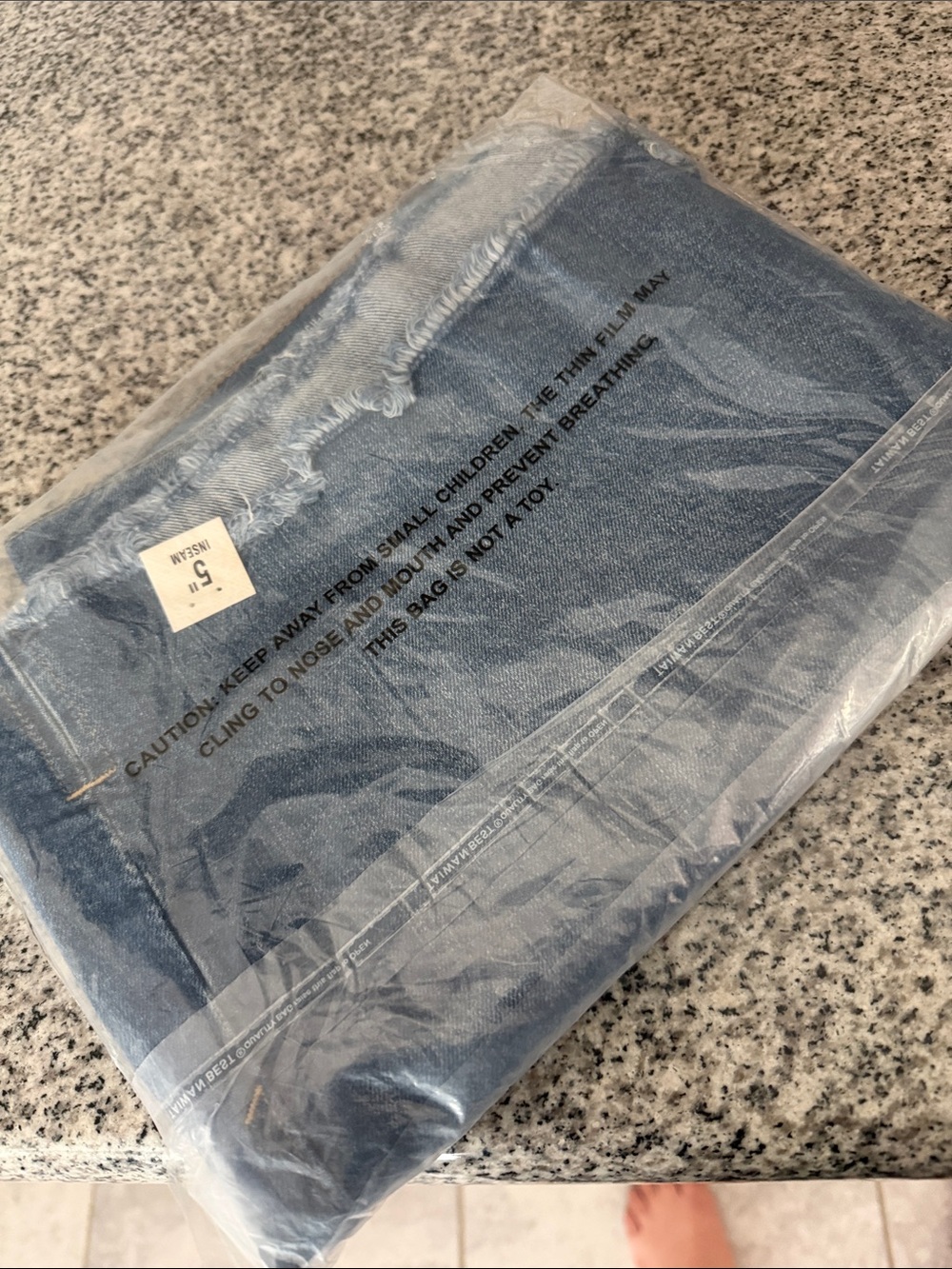 a.n.a Dark Blue Denim Boyfriend Short - Picture 2 of 7